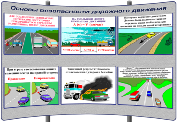 (К-БД-2) Основы безопасности дорожного движения - Тематические модульные стенды - Безопасность дорожного движения - Кабинеты охраны труда otkabinet.ru